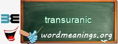 WordMeaning blackboard for transuranic